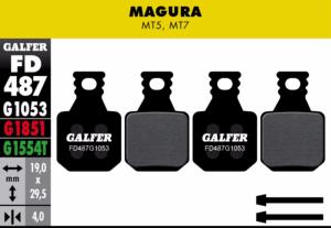 Plaquettes de frein Galfer Bike adaptable  Magura MT5, MT7 Standard