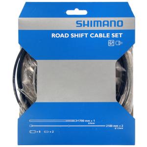 Kit câbles et gaines Dérailleurs Shimano Route/VTT acier Noir