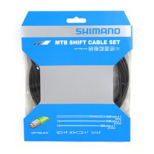 Kit câbles et gaines Dérailleurs Shimano VTT Optislik couleur Noir
