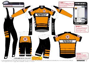 Collant Super Roubaix Evolution qualité PRO Orange/Noir