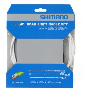 Kit câbles et gaines Dérailleurs Shimano Route Blanc Optislik
