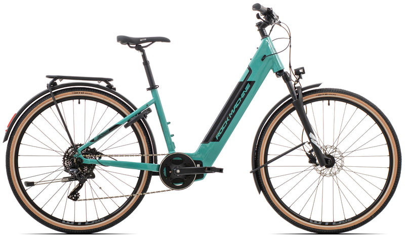 Chargez l&#39;image dans la visionneuse de la galerie, VAE VTC ROCKMACHINE CROSSRIDE E425 Touring Vert Noir Batterie
