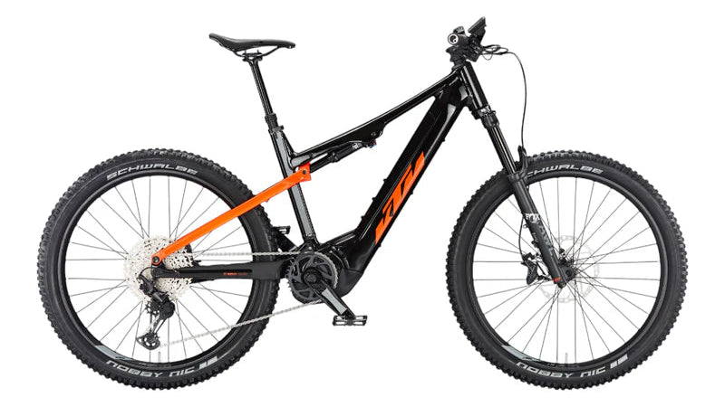 Chargez l'image dans la visionneuse de la galerie, VTT Électrique KTM Macina Lycan 771 Bosch CX 750Wh Noir/Orange Cadre Vélo Droit
