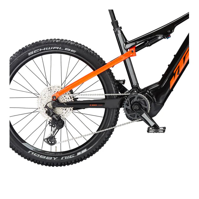Chargez l'image dans la visionneuse de la galerie, VTT Électrique KTM Macina Lycan 771 Bosch CX 750Wh Noir/Orange Cadre Vélo Droit
