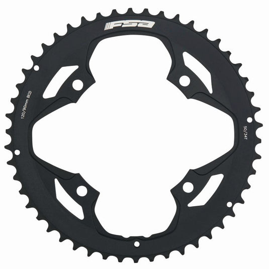 Plateau FSA entraxe (120) Extérieur 11 Vit 50 dts 4 Branches OMEGA Noir