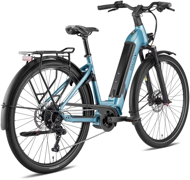 Chargez l&#39;image dans la visionneuse de la galerie, VAE BESV TR 1.2 MY23 Low Step Bleue Métallique 630 Wh Moteur Shimano
