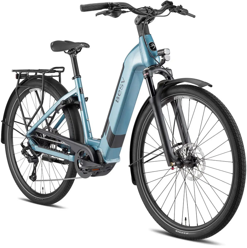 Chargez l&#39;image dans la visionneuse de la galerie, VAE BESV TR 1.2 MY23 Low Step Bleue Métallique 630 Wh Moteur Shimano
