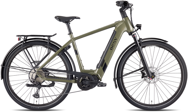 Chargez l&#39;image dans la visionneuse de la galerie, VAE BESV TR 1.1 LS SO Step Kaki Métallique 720 Wh Moteur Shimano
