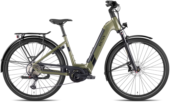 VAE BESV TR 1.1 LS Step Kaki Métallique 720 Wh Moteur Shimano