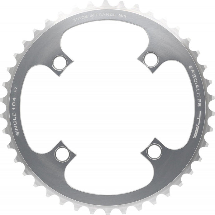 Mono Plateau Spécialités TA 104 mm Single Speed/Tandem/Rohloff - Argent